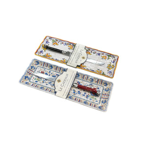Melamina Set de bandeja y cuchillo