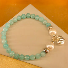 Set de pulseras de Ágata celeste